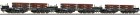 45947 Roco Set of 3 Heavy duty flat cars loaded with steel